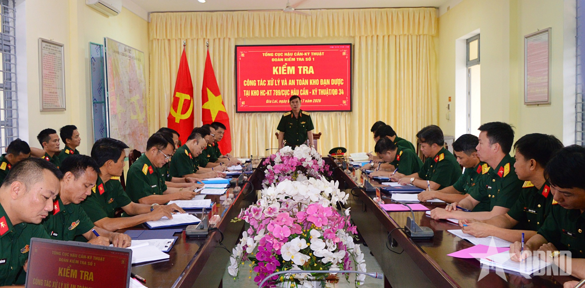 Tổng cục Hậu cần-Kỹ thuật kiểm tra công tác an toàn tại Kho Hậu cần-Kỹ thuật 789